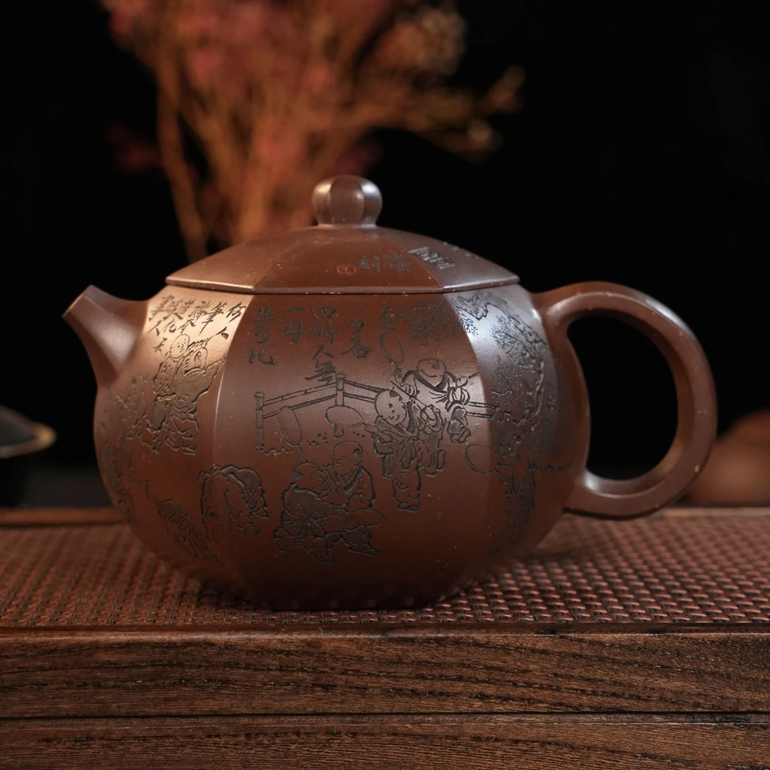 WCH-023   王春洪  宜兴手工紫砂  六方西施