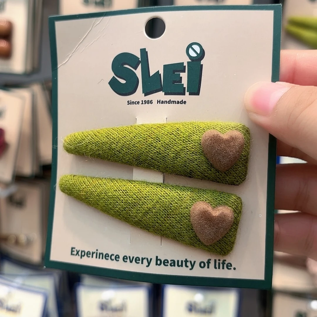 布艺铁合金0712绿色发夹