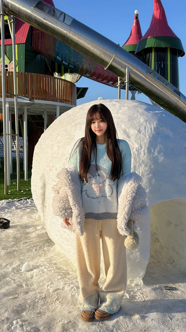 【sKycaptain】“企鹅队长”原创定制毛绒感阔腿休闲裤#KK285