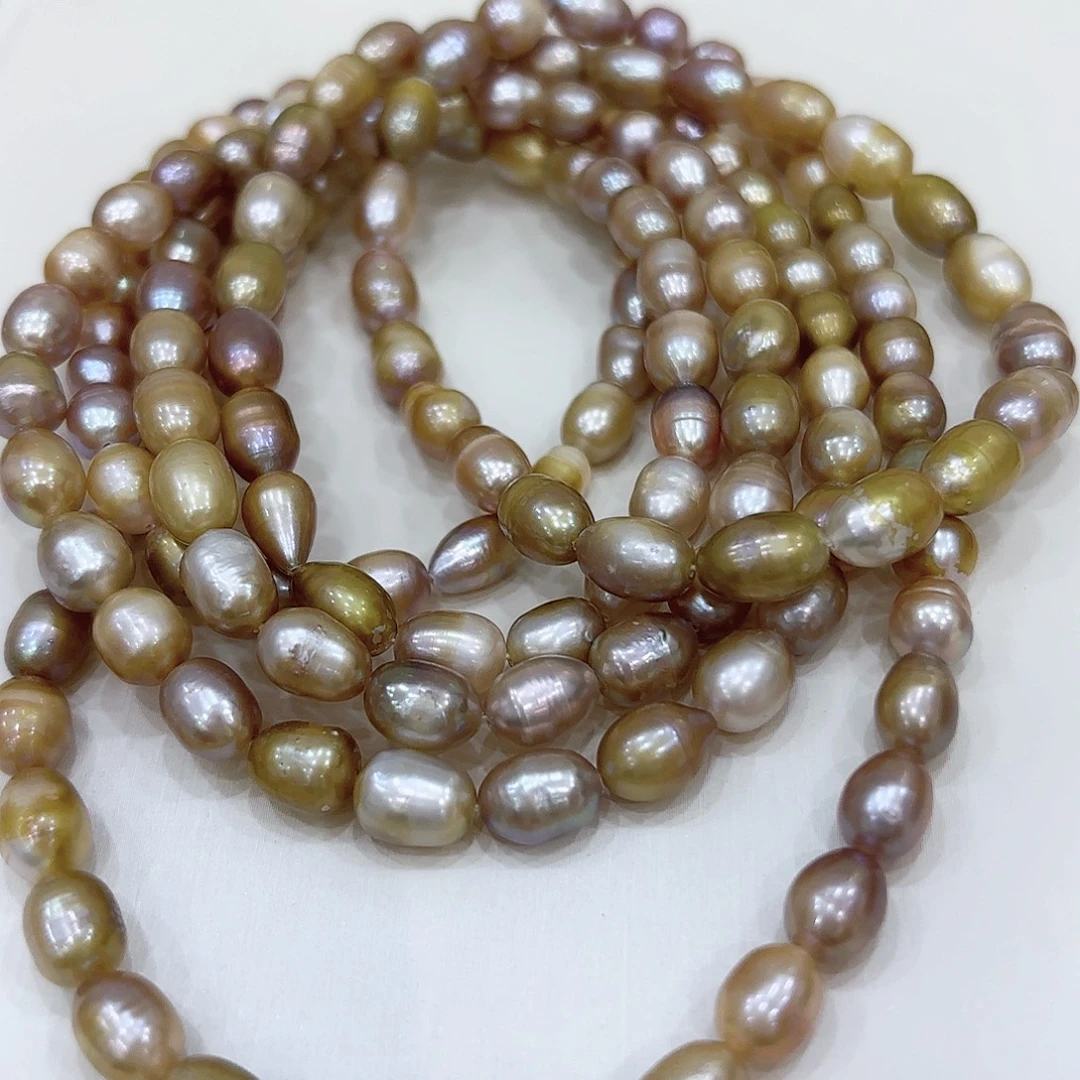 颈饰未镶嵌淡水珍珠6-7毛衣链150cm