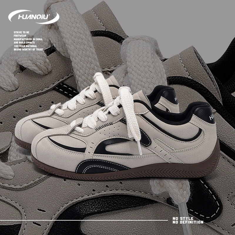 HUANQIU/环球舒适简约潮流板鞋男鞋2026春季新款德训百搭运动休闲