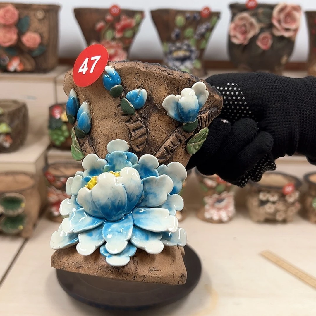 紫砂花盆47号内口9外高13