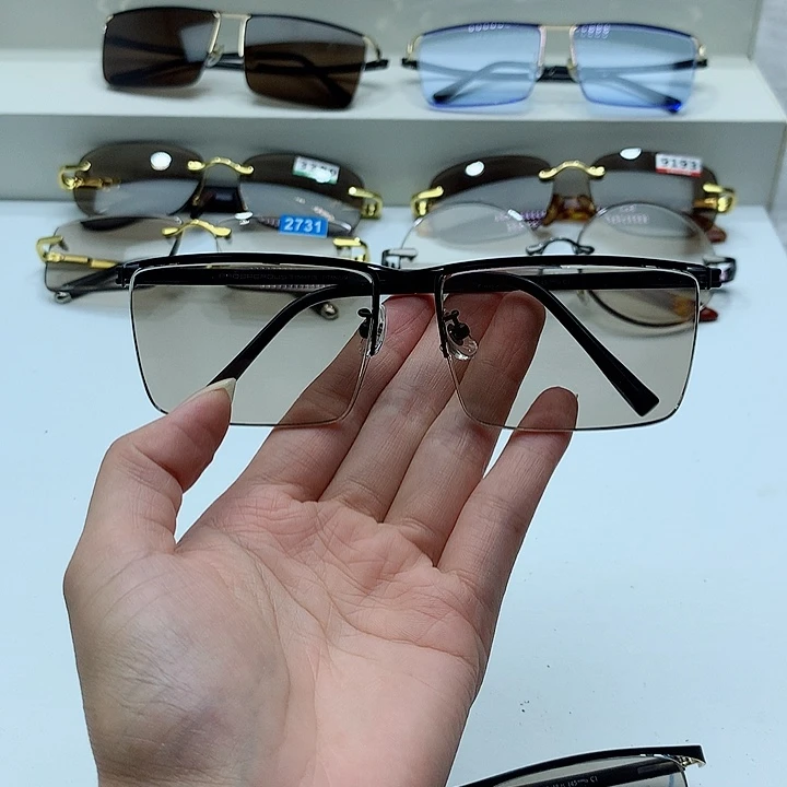 冰糖色半框拉丝款