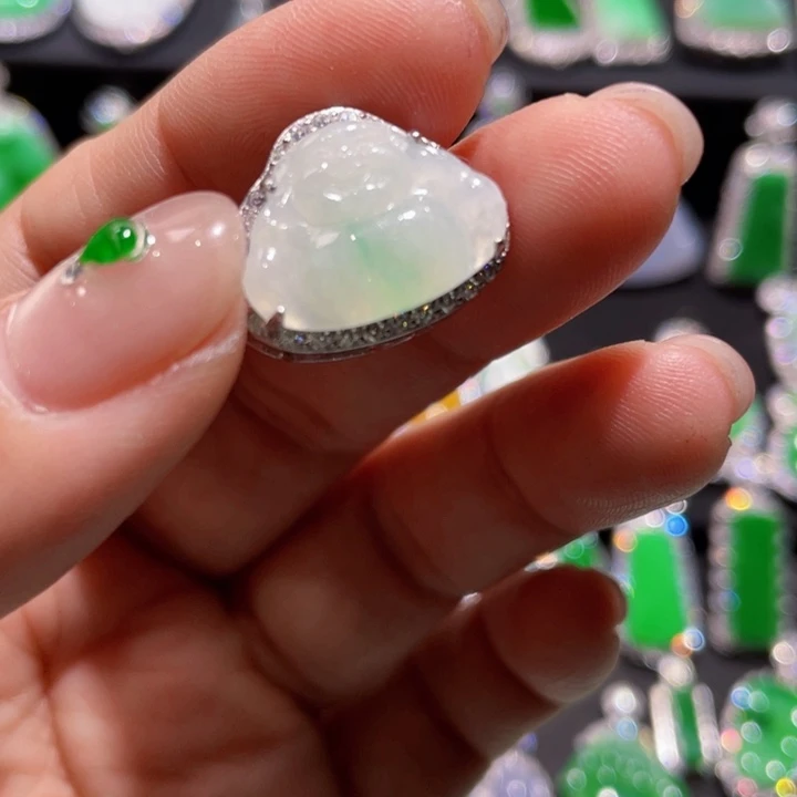 翡翠银S925镶嵌颈饰