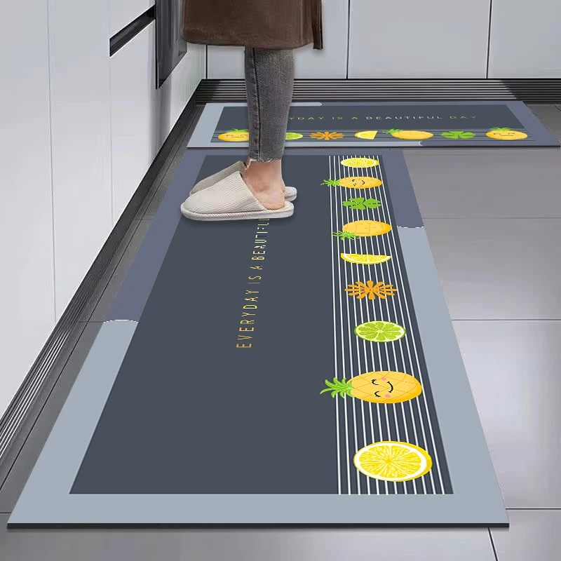 硅藻泥厨房专用地垫防滑吸水吸油耐磨厨房脚垫满铺全铺长条地毯