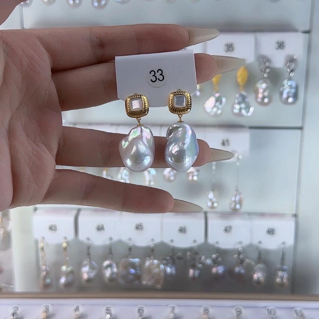 幸***粒耳饰淡水珍珠未镶嵌