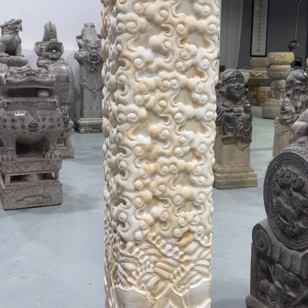 祥云柱汉白玉不包邮