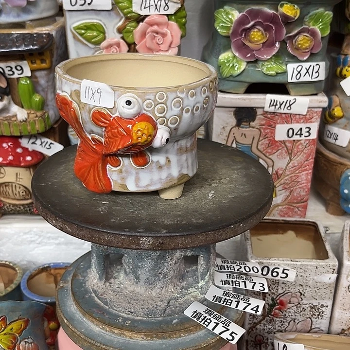 粗陶材质多肉花盆