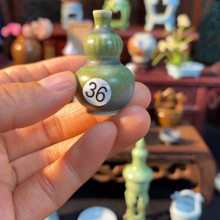 摆件微陶老王迷你花瓶