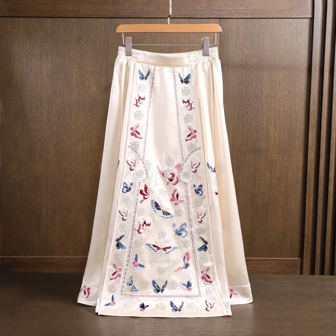 RONGRONG【花蝶影】国风马面裙高端国风复古重工刺绣醋酸新中式