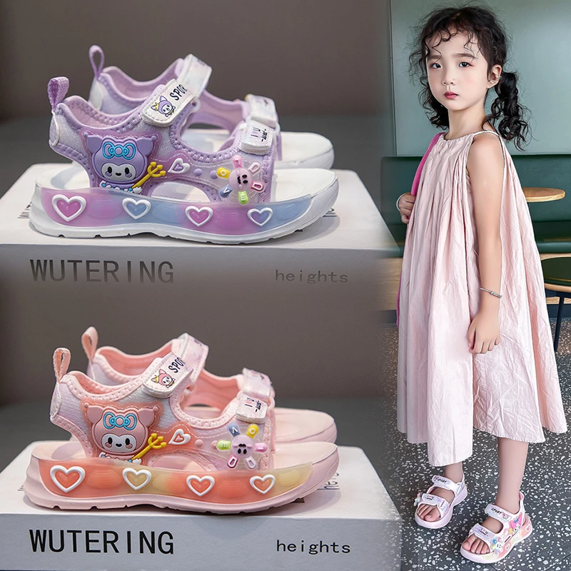 夏季儿童露趾女童时尚凉鞋儿童凉鞋公主鞋小女孩童鞋宝宝鞋子优惠