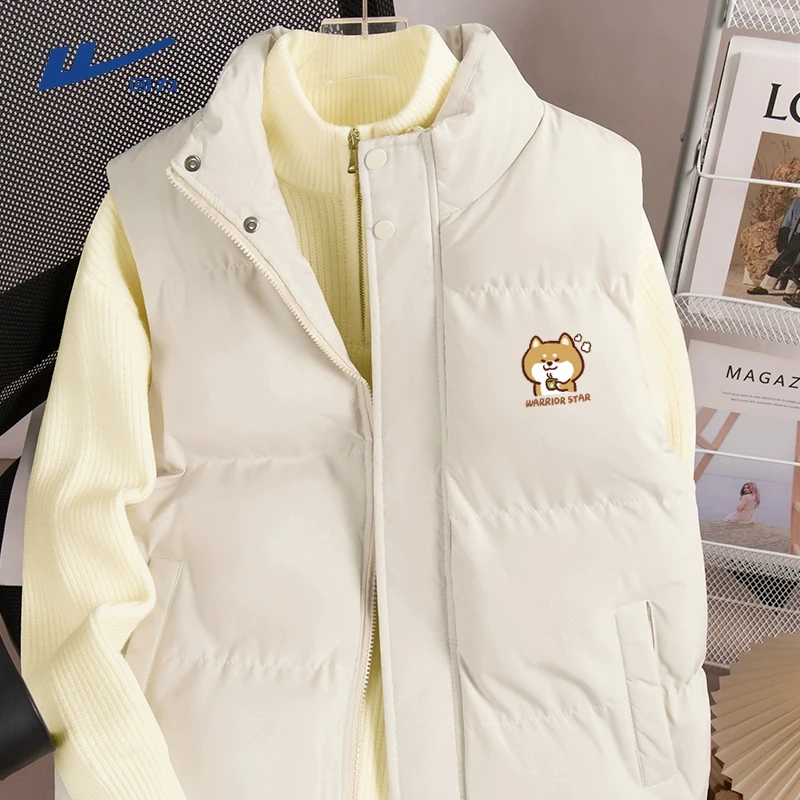 回力情侣马甲秋冬季新款宽松时尚防风保暖棉服百搭棉坎肩外套女B