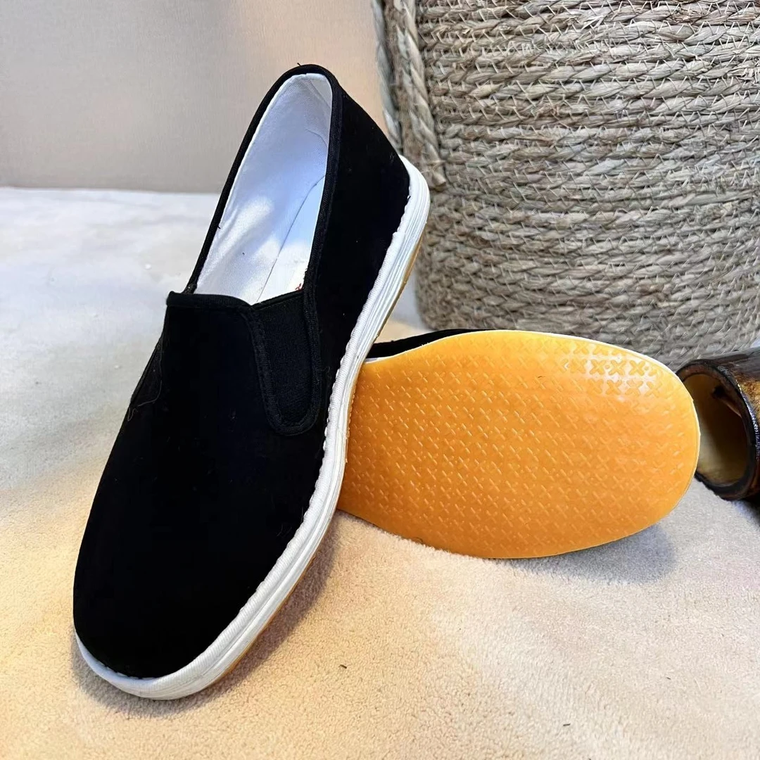 加厚牛筋底贴片手工千层底布鞋冲服尼面料布鞋男老北京布鞋