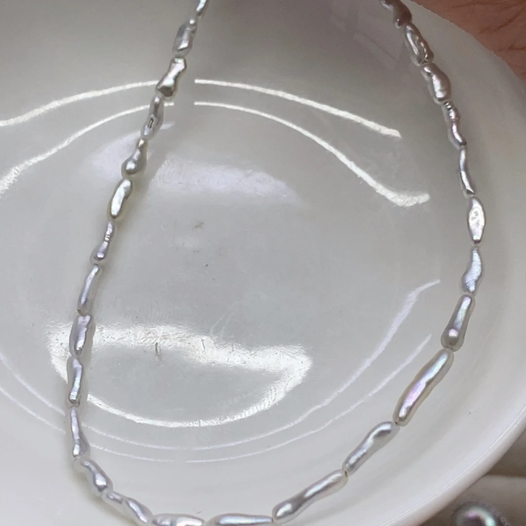 海水珍珠银S925镶嵌项链