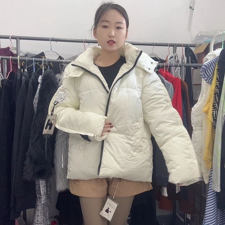 奶白色半免洗棉服