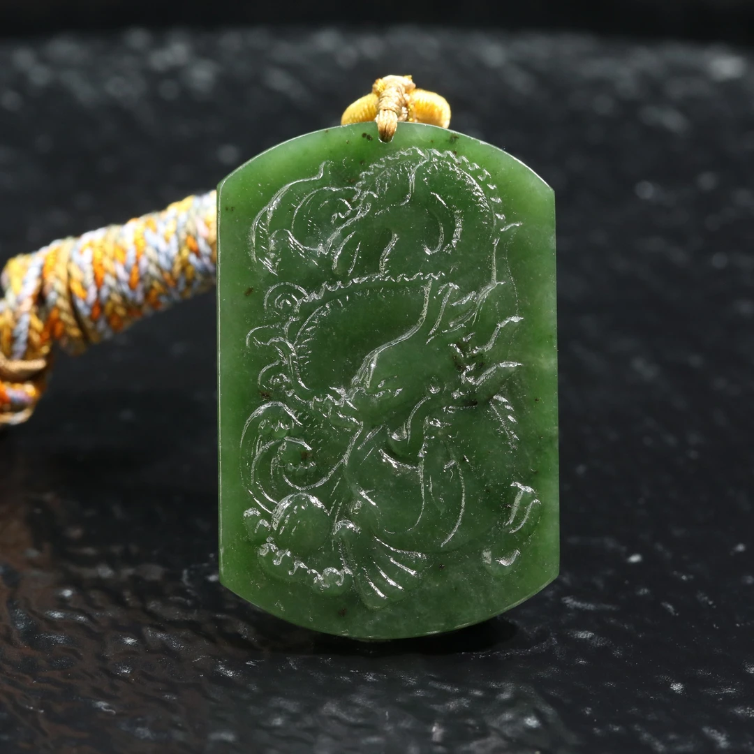 2和田玉无事牌/700329上海嘉禾拍卖