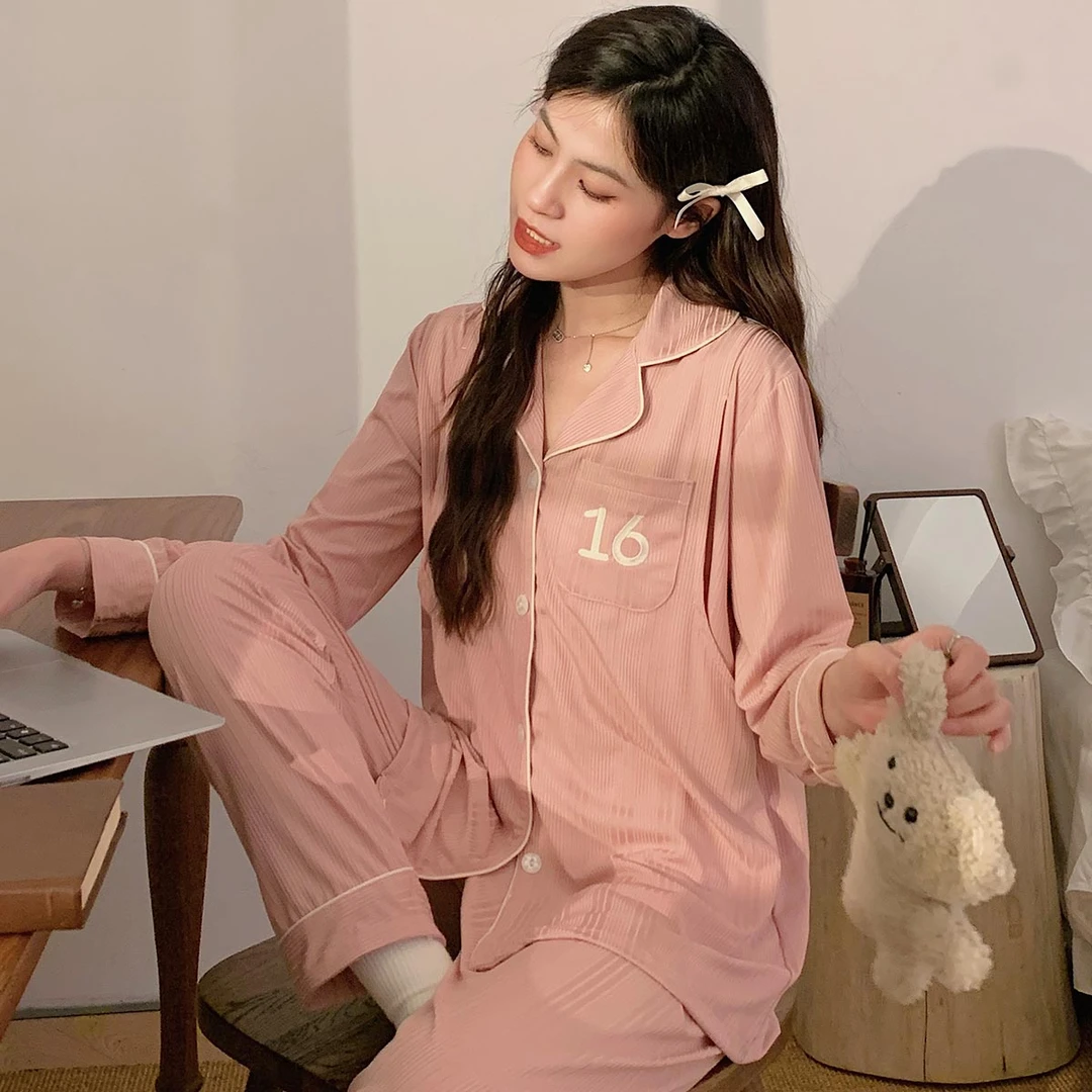 【凉感型-莫代尔】月子服夏季薄款产后哺乳喂奶孕妇睡衣长袖7-8-9月