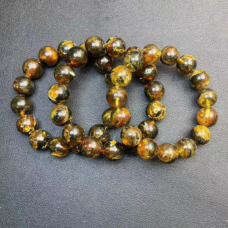 【工厂尾货促销】溶洞黑花爆花纹手串男女同款微瑕多样性发