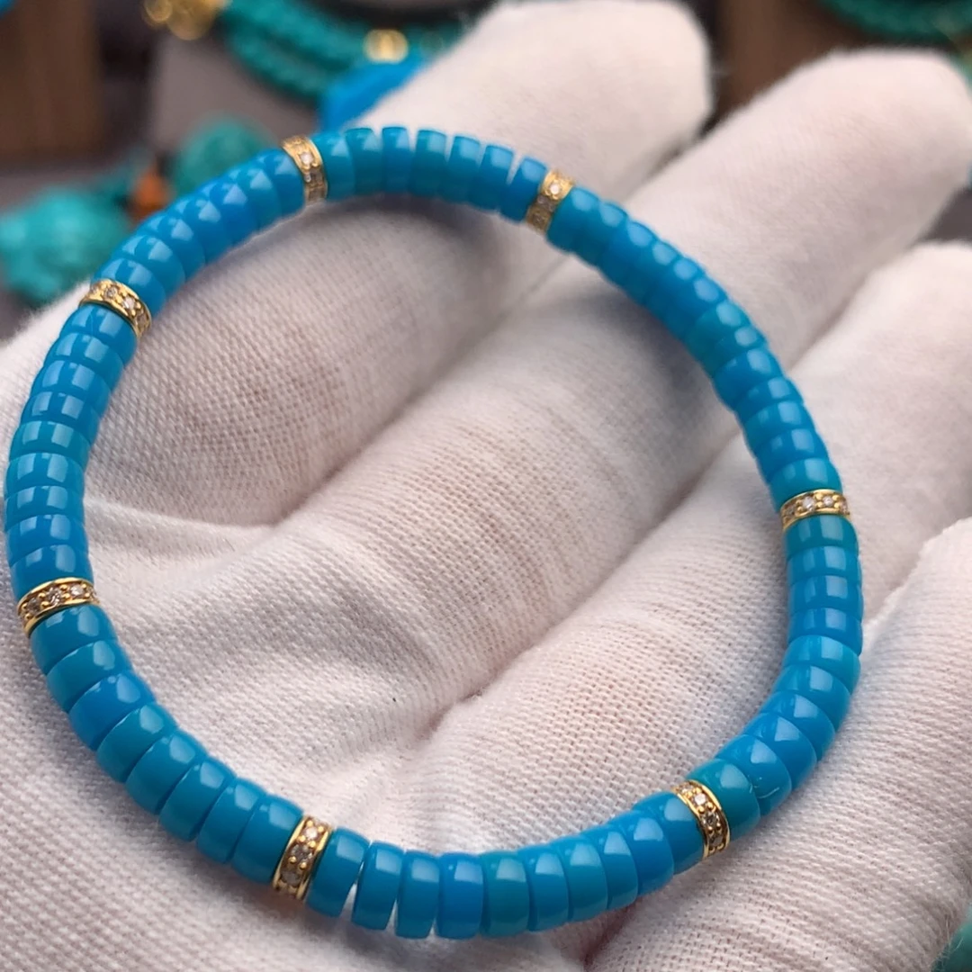 绿松石18K金镶嵌绿松石