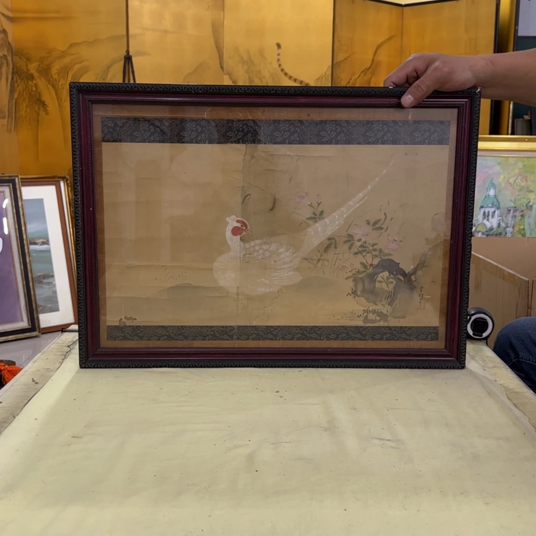 有***呀绘画屏风框画茶空间设计