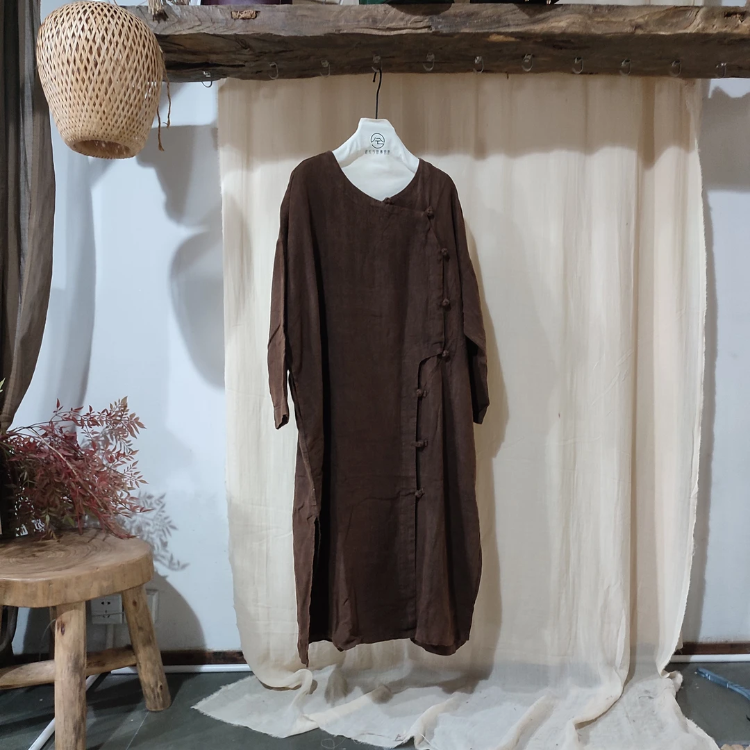 情侣无极24116盘扣连衣裙