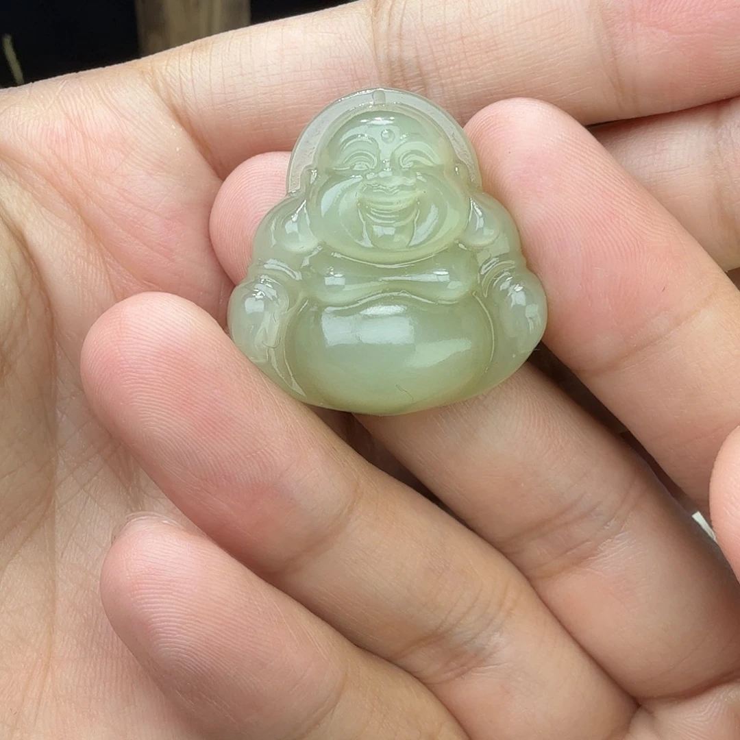 和田玉未镶嵌项圈哼****～30mm佛公