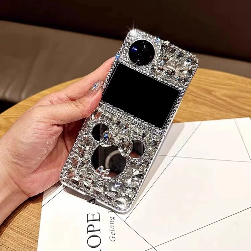 适用vivo/荣耀/三星/oppo手机壳女满钻华为P60pocket保护壳matex6