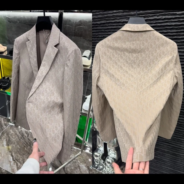 春季高品质男士提花修身西服6161