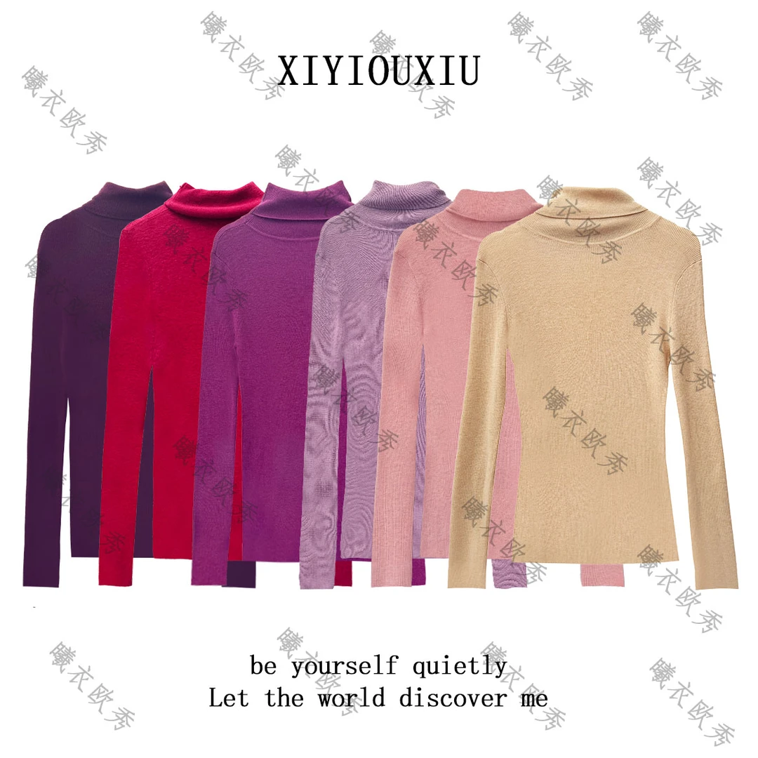 辰曦同款【妙玉】百搭款高领绵羊毛彩色打底衫