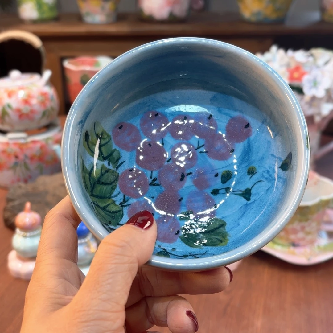 瓷片景德镇手绘高温釉下彩陶瓷茶具