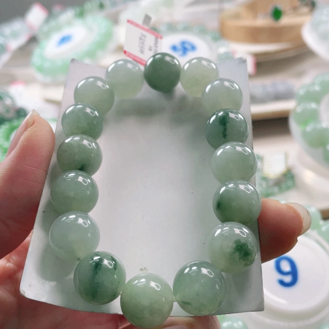 翡翠未镶嵌手链手串12.9