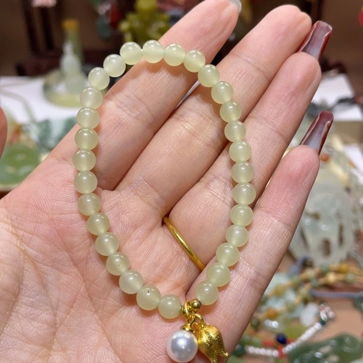 蛇纹石玉手链未镶嵌