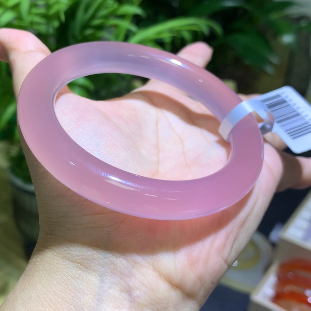 手镯玛瑙/玉髓未镶嵌葡萄紫圆条