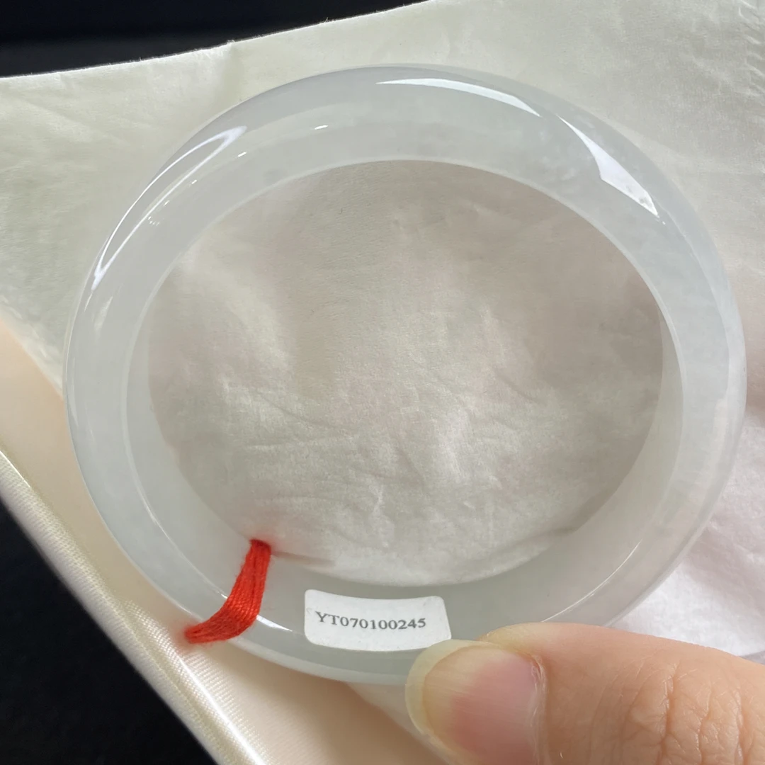 缅A翡翠手镯冰种小圈口54圈