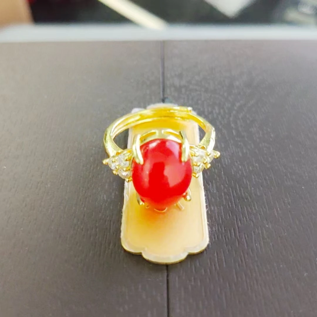 私人定制 典藏美丽豪镶百搭红戒指jqx