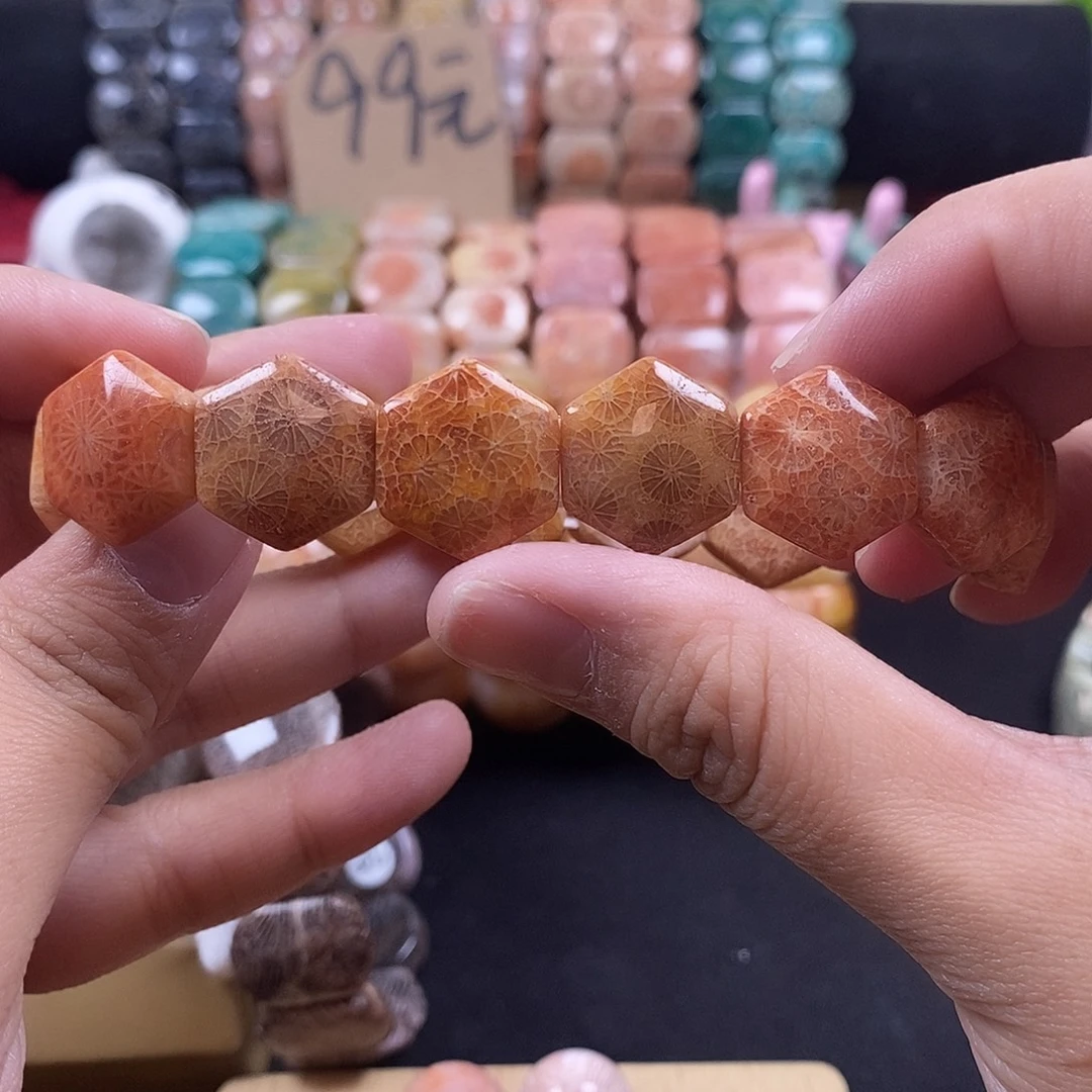 硅化珊瑚（珊瑚玉）未镶嵌手牌 上新13