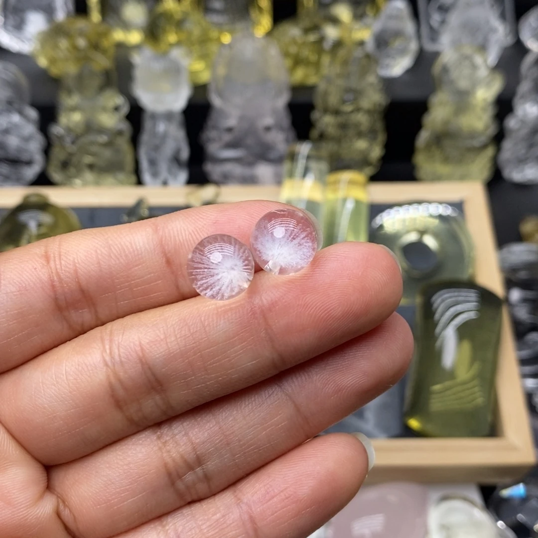 阿***1银S925镶嵌颈饰水晶耳钉