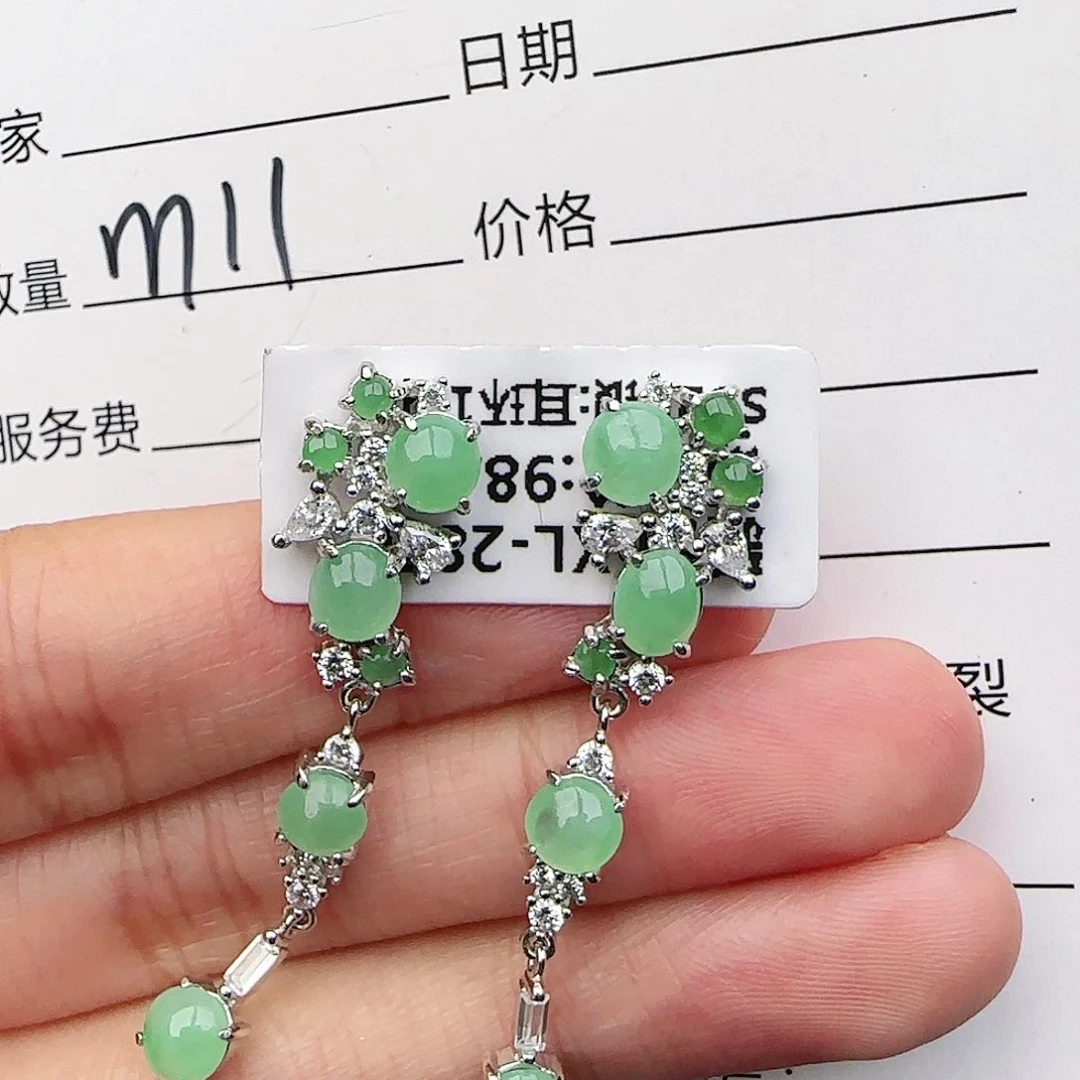 银S925镶嵌戒指翡翠w