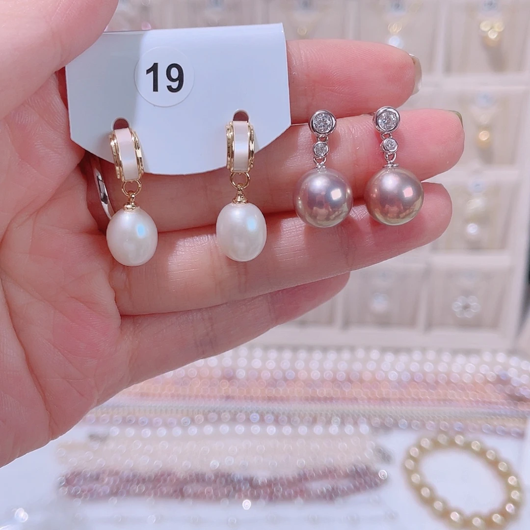 练***习颈饰银S925镶嵌淡水珍珠耳饰两套80➕240