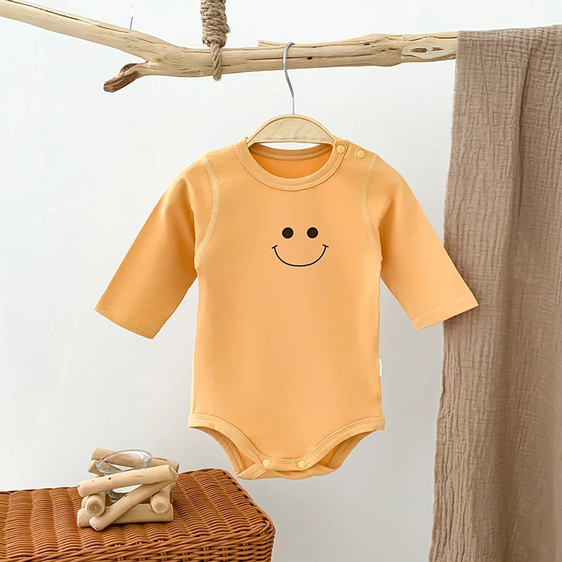 【优贝奇季】可爱笑脸包屁衣婴幼儿连身衣宝宝爬爬服哈衣无骨