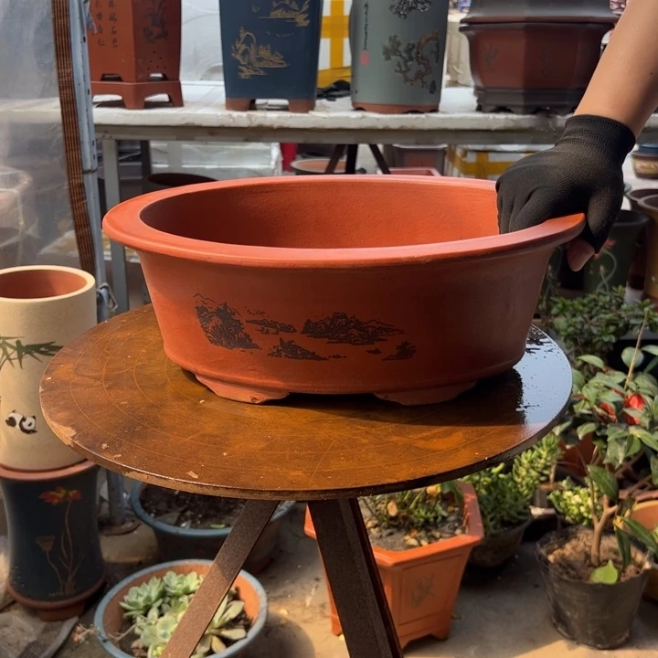 38红椭圆花盆花盆花盆