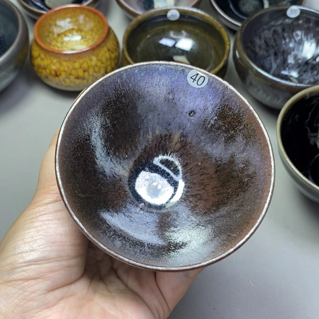 茶盏建窑建盏柴烧主人杯微瑕