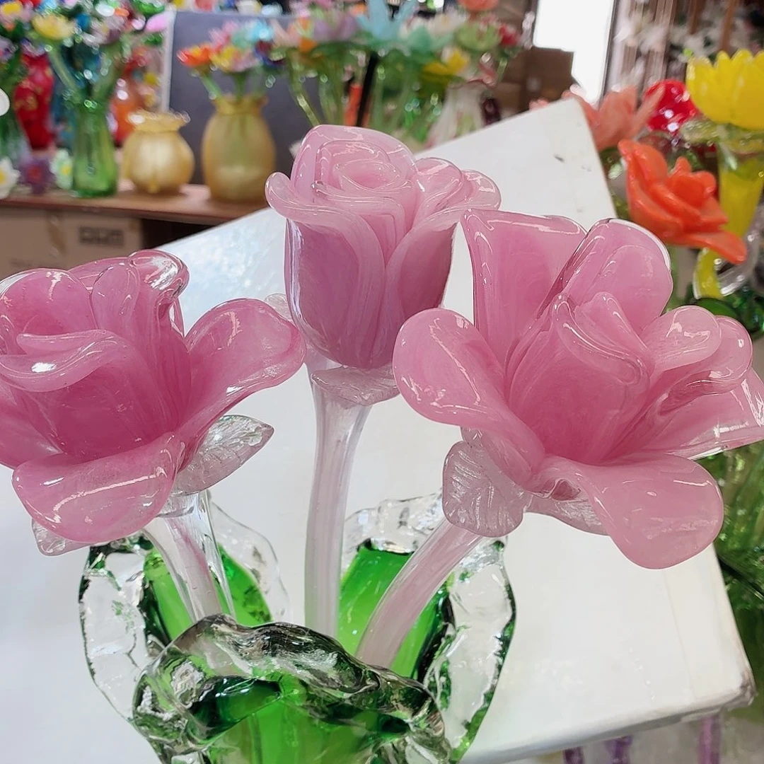辣***子琉璃琉璃花纯手工3支截短