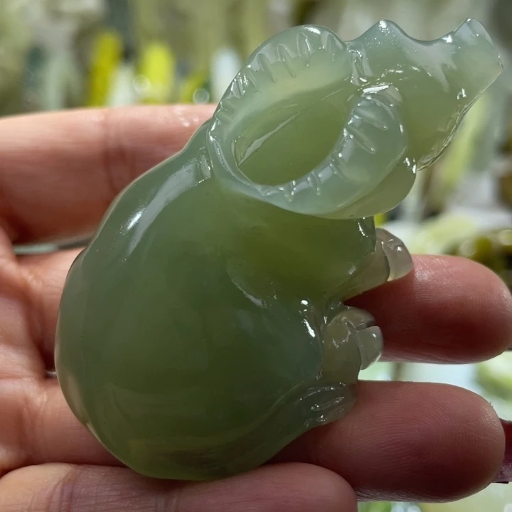 岫玉未镶嵌手把手把