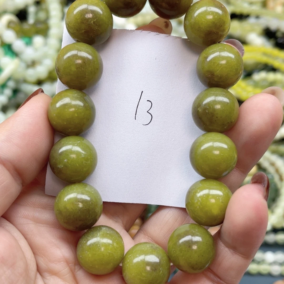 未镶嵌蛇纹石玉手链