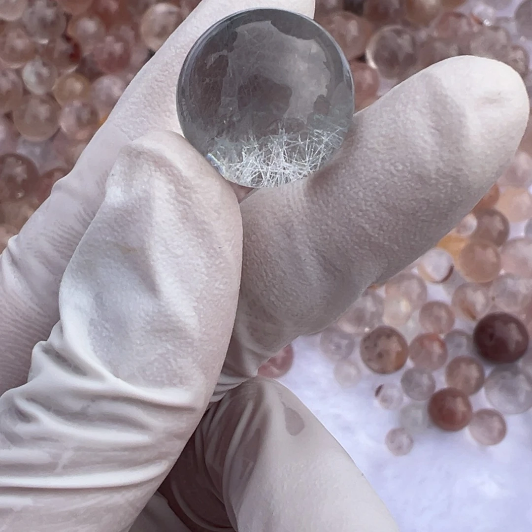 水晶蓝兔16mm打孔定制不退换未镶嵌艾***姆