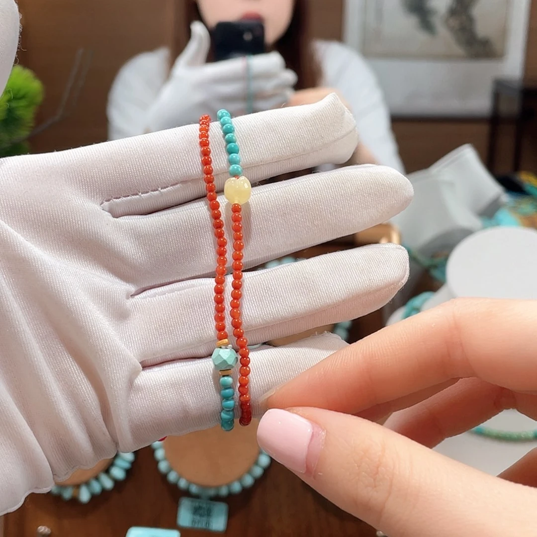 绿松石未镶嵌3➕小米珠手链