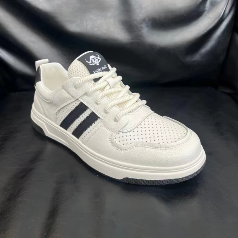 头层牛皮夏季新款男鞋经典百搭真皮透气软底运动板鞋男鞋休闲鞋