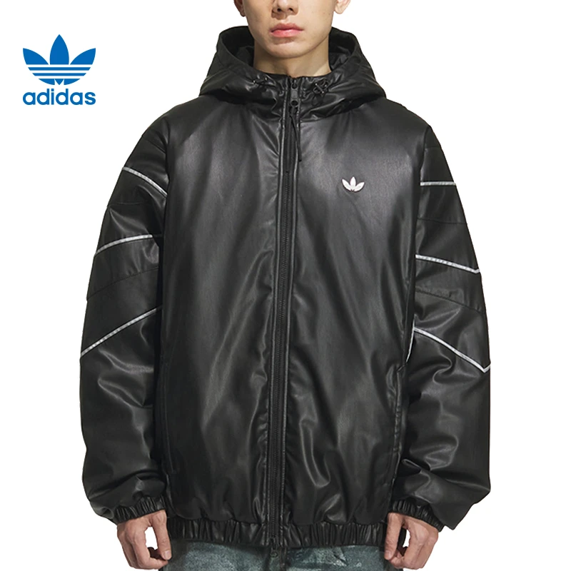 adidas/阿迪达斯三叶男子运动休闲棉服外套KC2653
