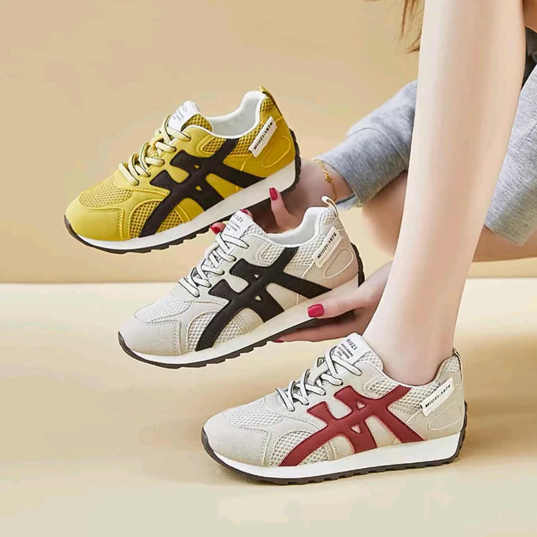 网鞋夏季透气运动休闲跑鞋平底你阿莫防滑透气网女鞋纯色ins潮鞋